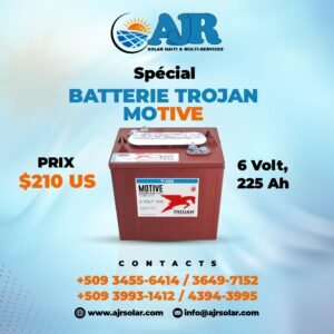 Batterie Trojan Motive 6 volt, 225 AH