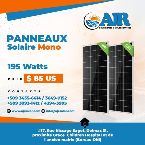 Panneaux Solaire Mono 195 Watts