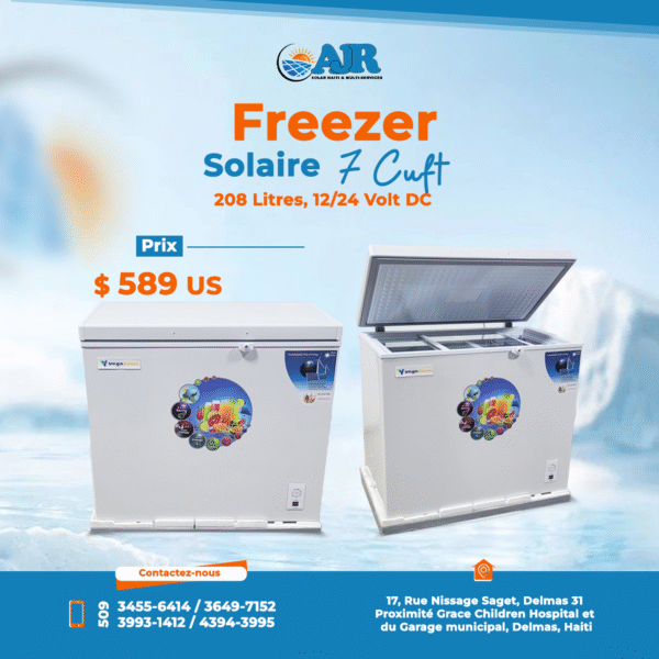 Freezer Solaire 7Cuft, 208 Litres,