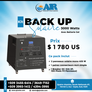 Kit Backup Solaire 3000W avec Batterie Gel